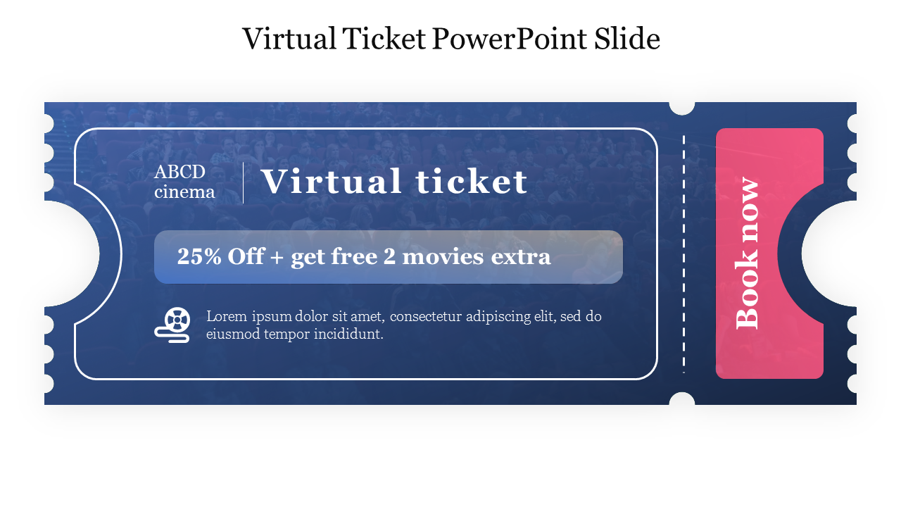 Virtual Ticket PowerPoint Slide